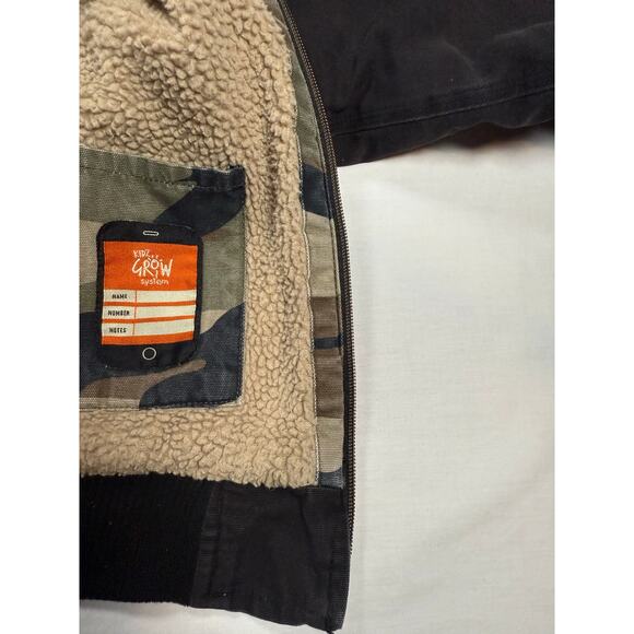 Walls Jacket Youth SMALL Navy Hooded Tough Wear Kidz Grow System Workwear Coat - Picture 15 of 15